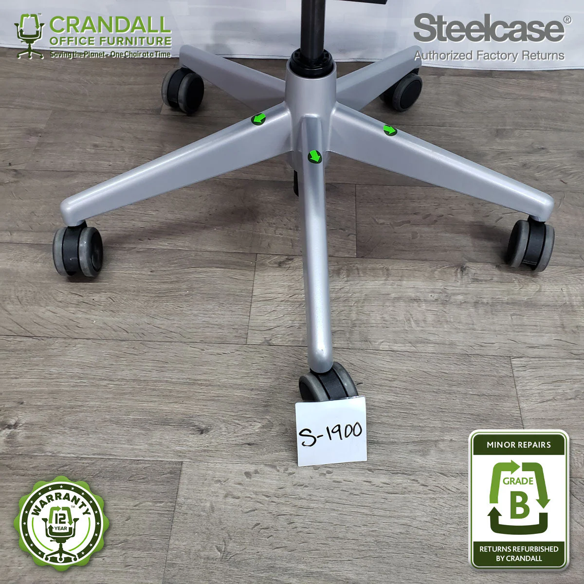 S-1900 - Steelcase Leap V2 - Grade B - Image 3