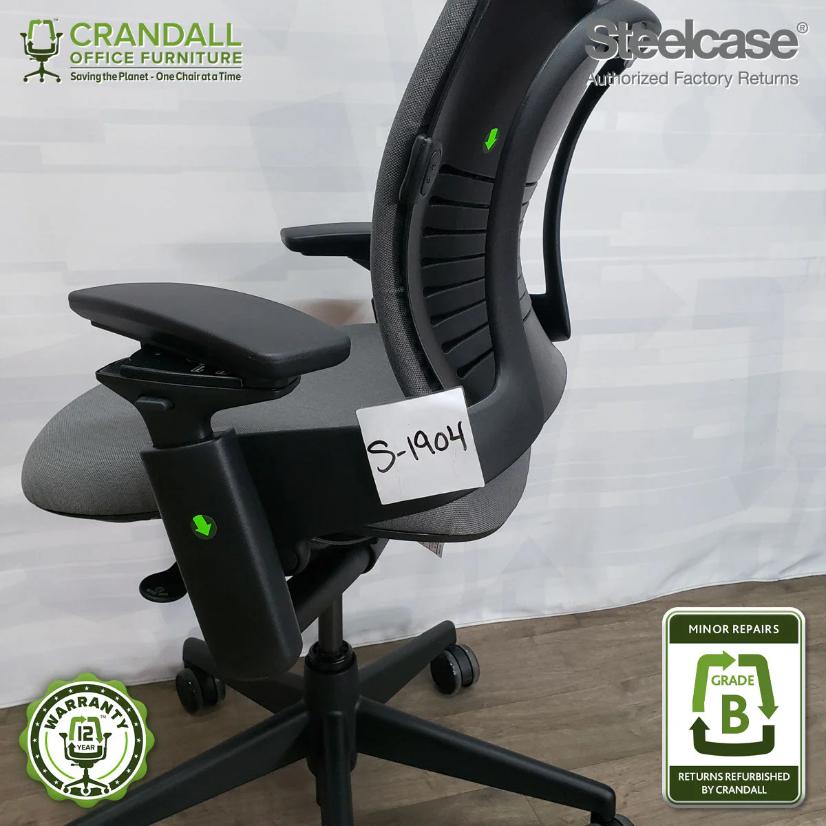 S-1904 - Steelcase Leap V2 - Grade B - Image 3