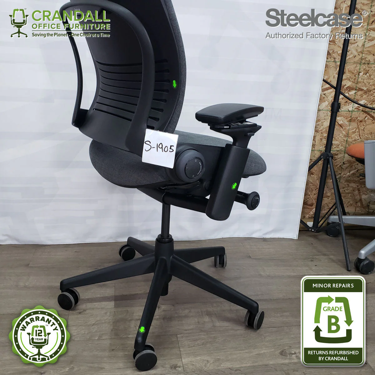 S-1905 - Steelcase Leap V2 - Grade B - Image 3