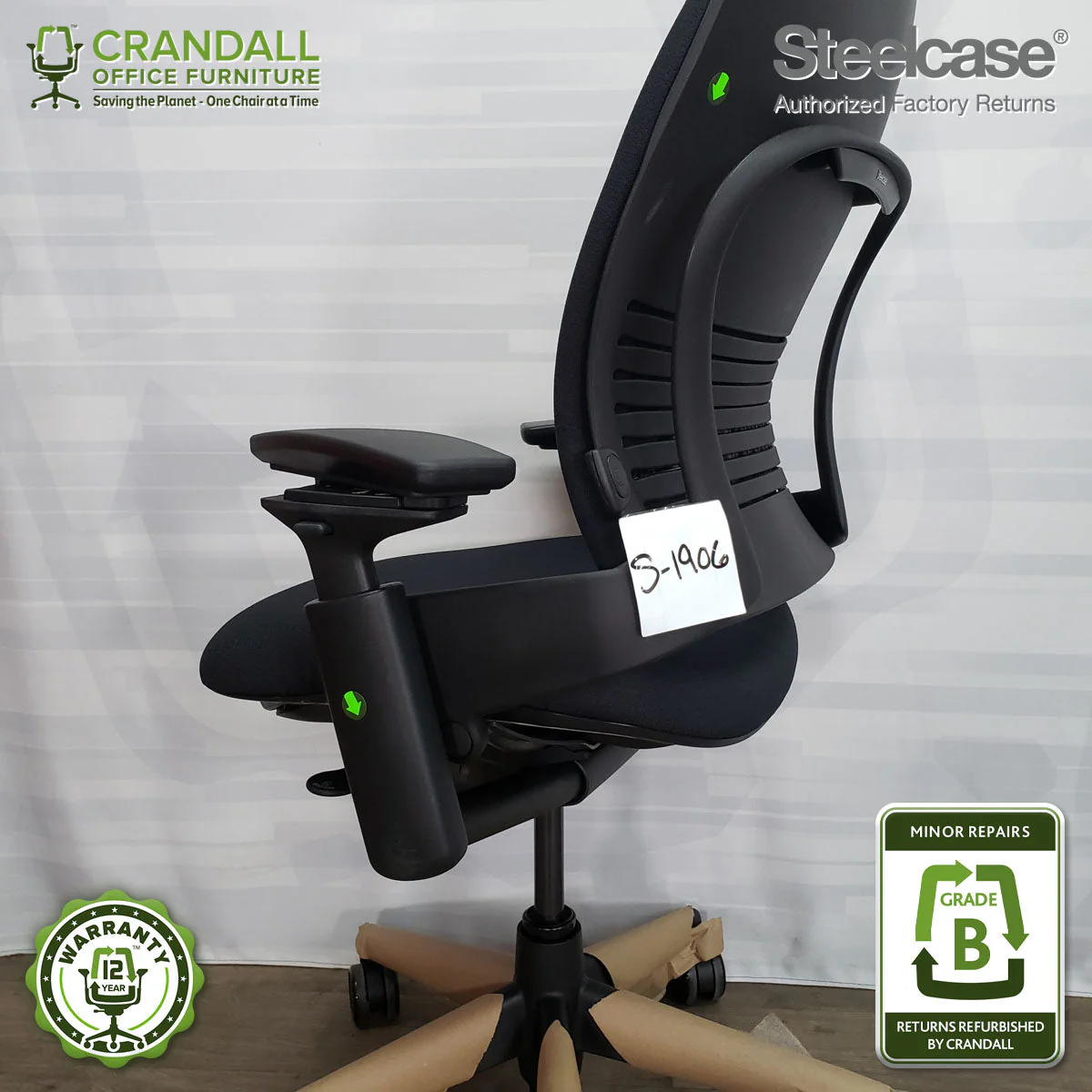 S-1906 - Steelcase Leap V2 - Grade B - Image 3