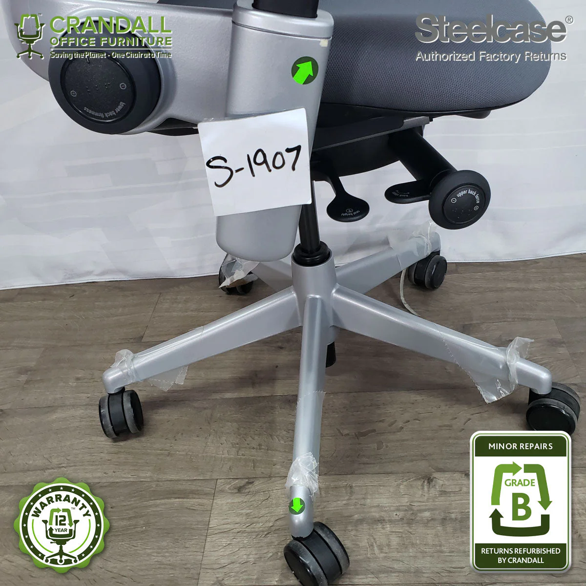 S-1907 - Steelcase Leap V2 - Grade B - Image 3
