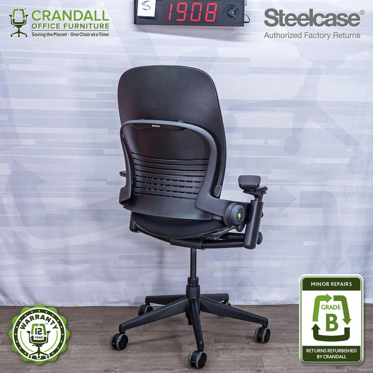 S-1908 - Steelcase Leap V2 - Grade B - Image 2