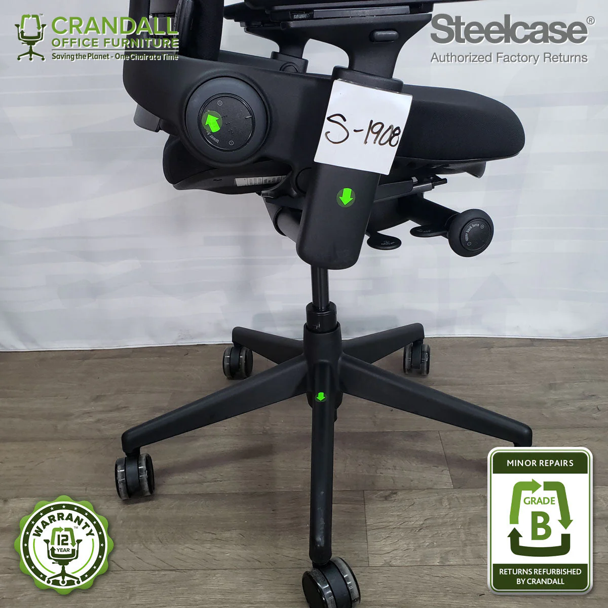 S-1908 - Steelcase Leap V2 - Grade B - Image 3