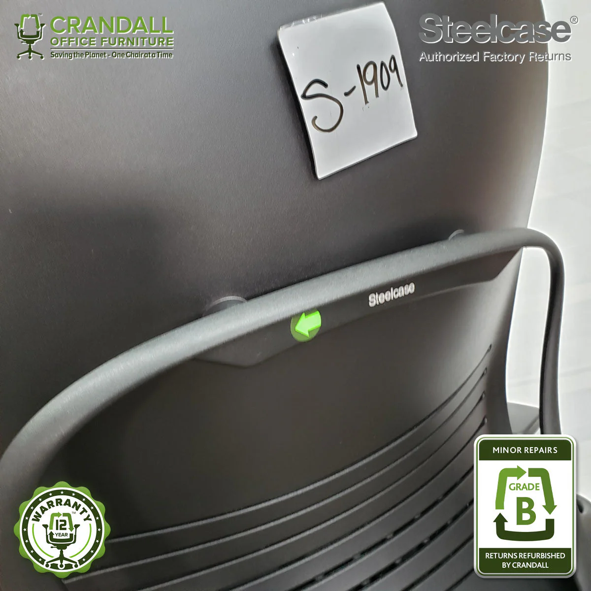 S-1909 - Steelcase Leap V2 - Grade B - Image 3