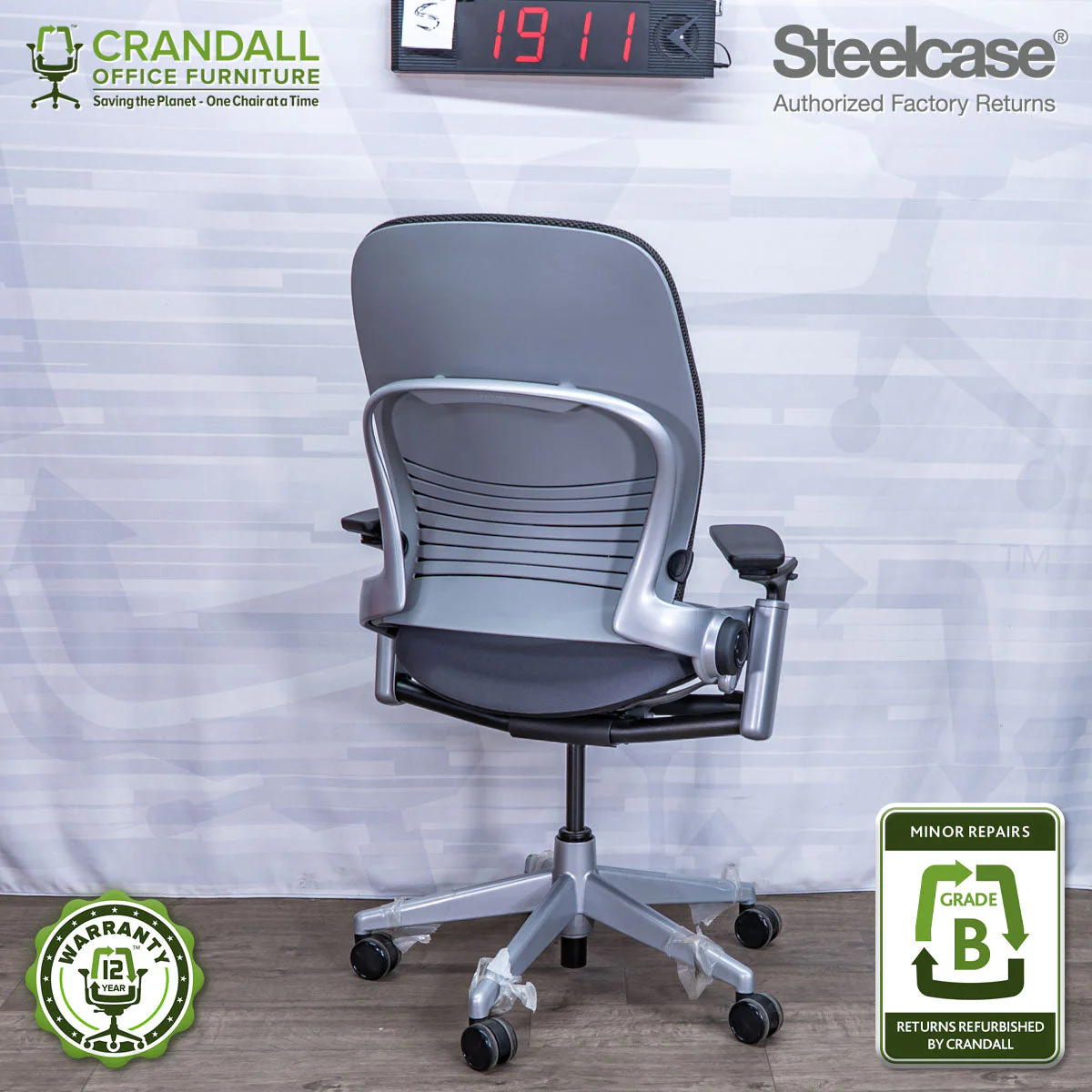 S-1911 - Steelcase Leap V2 - Grade B - Image 2