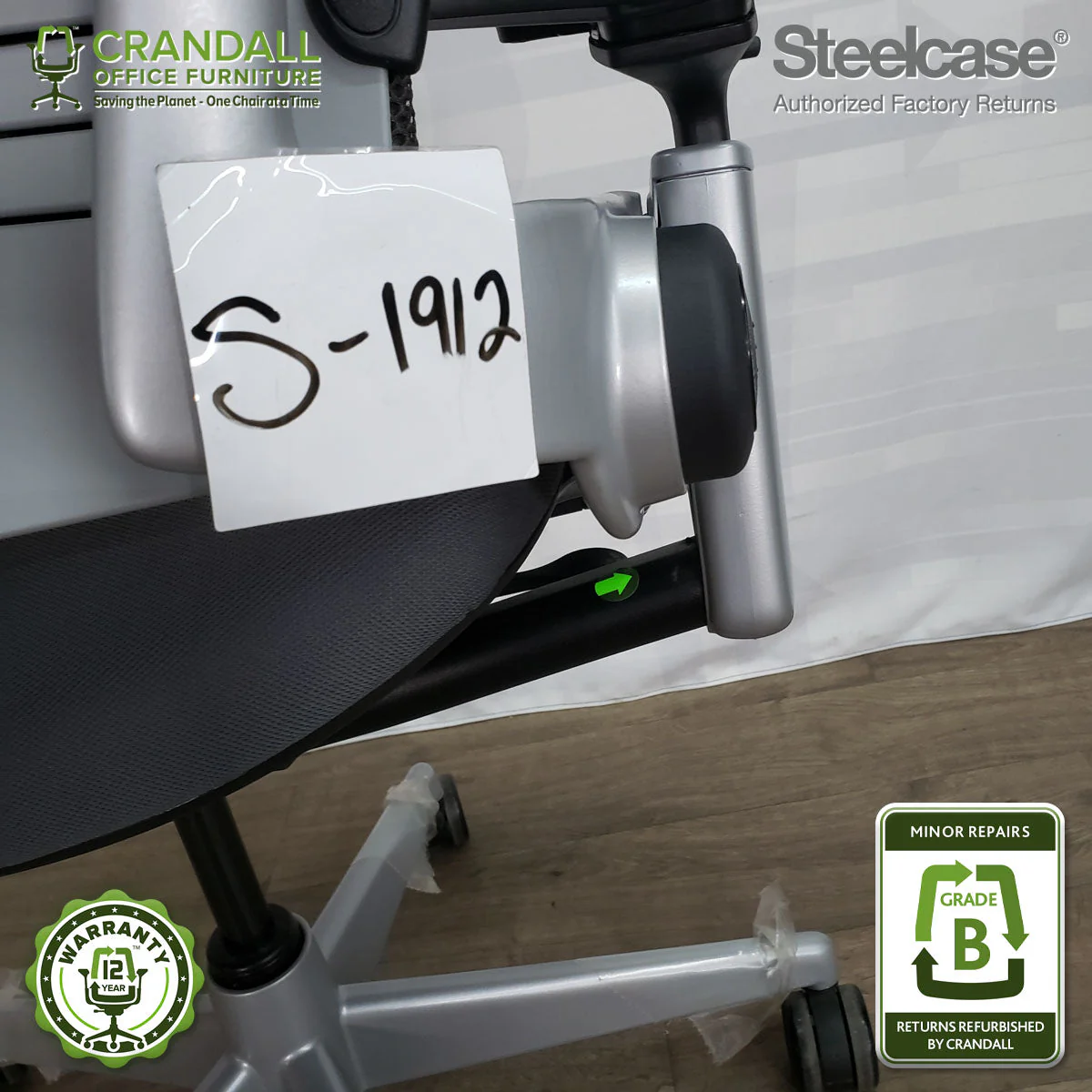 S-1912 - Steelcase Leap V2 - Grade B - Image 3