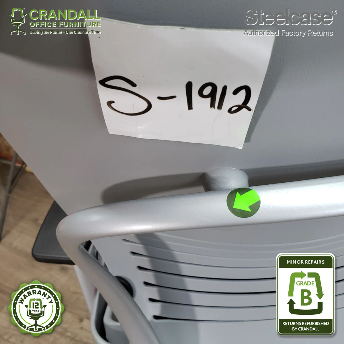 S-1912 - Steelcase Leap V2 - Grade B - Image 4
