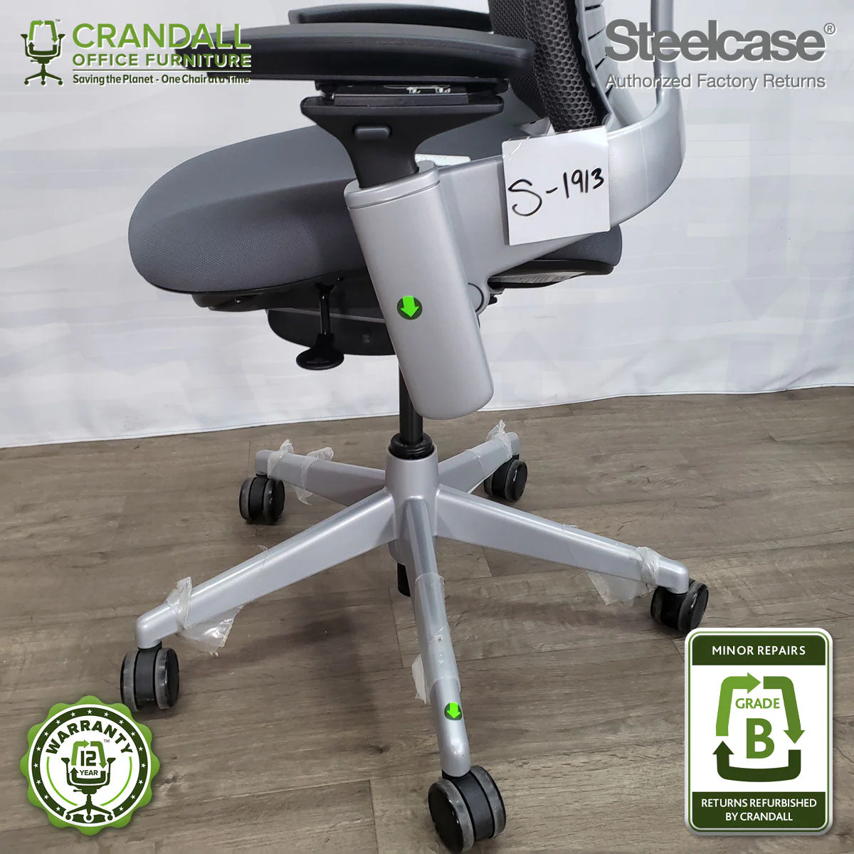 S-1913 - Steelcase Leap V2 - Grade B - Image 3
