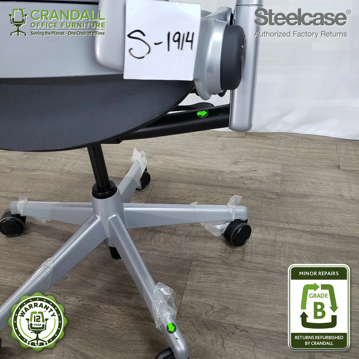 S-1914 - Steelcase Leap V2 - Grade B - Image 3