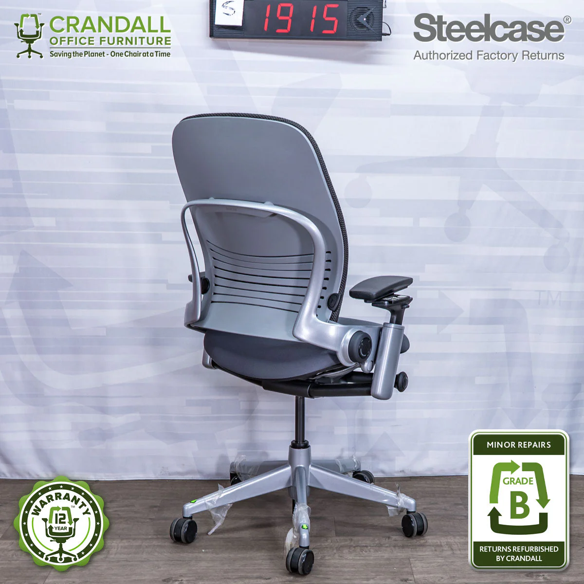 S-1915 - Steelcase Leap V2 - Grade B - Image 2