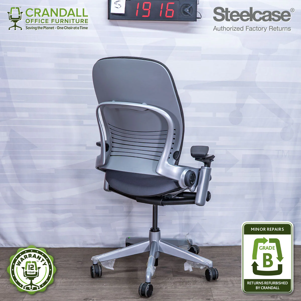 S-1916 - Steelcase Leap V2 - Grade B - Image 2