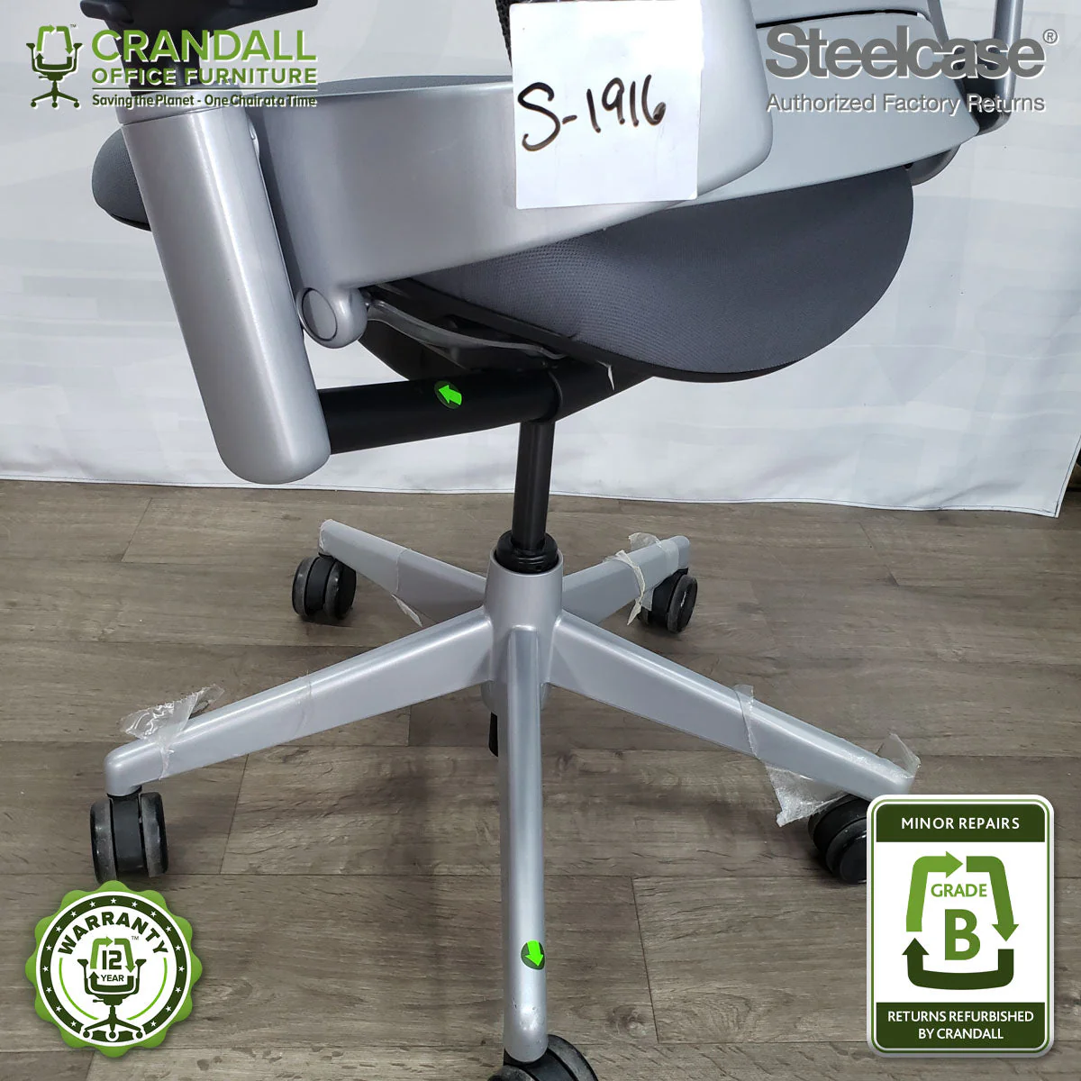 S-1916 - Steelcase Leap V2 - Grade B - Image 3