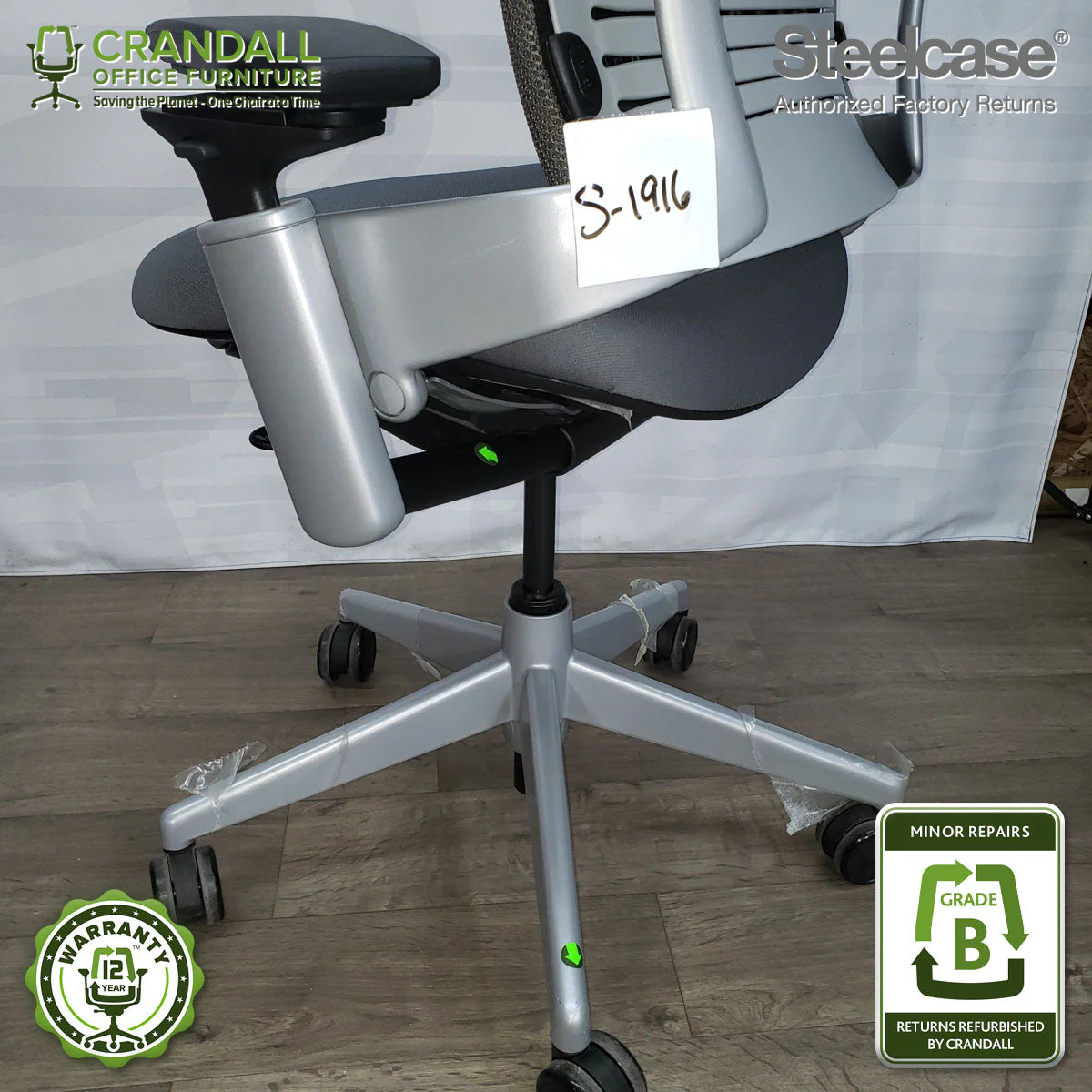 S-1916 - Steelcase Leap V2 - Grade B - Image 4