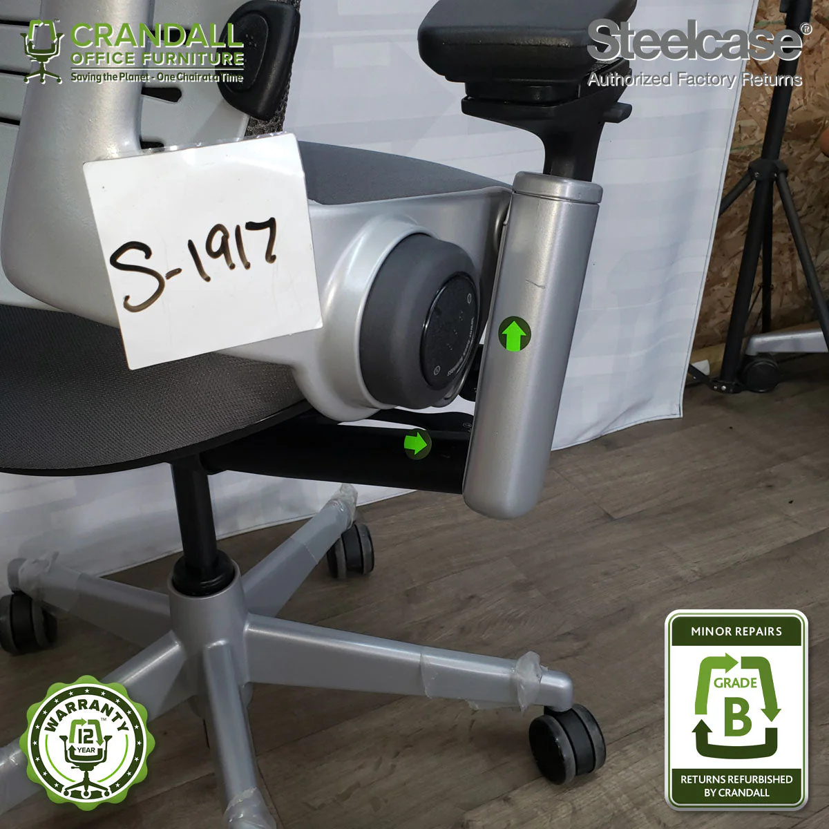 S-1917 - Steelcase Leap V2 - Grade B - Image 3