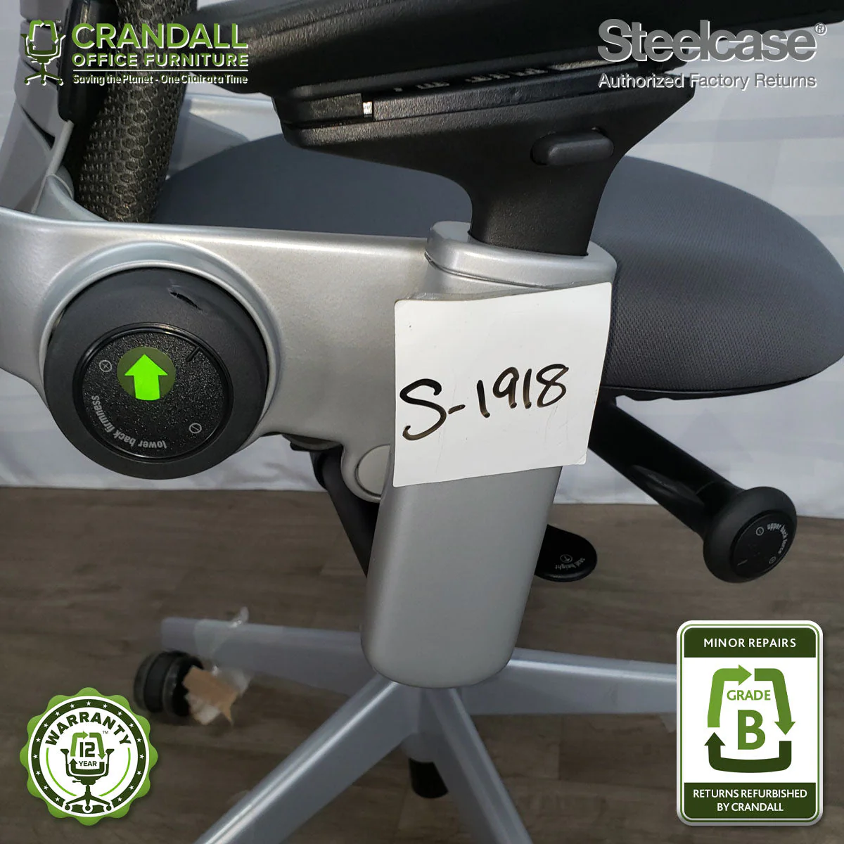 S-1918 - Steelcase Leap V2 - Grade B - Image 3