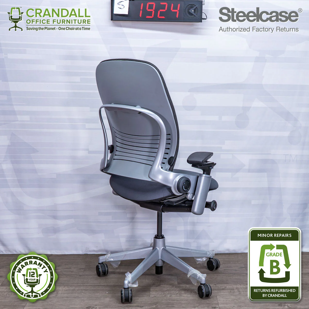 S-1924 - Steelcase Leap V2 - Grade B - Image 2
