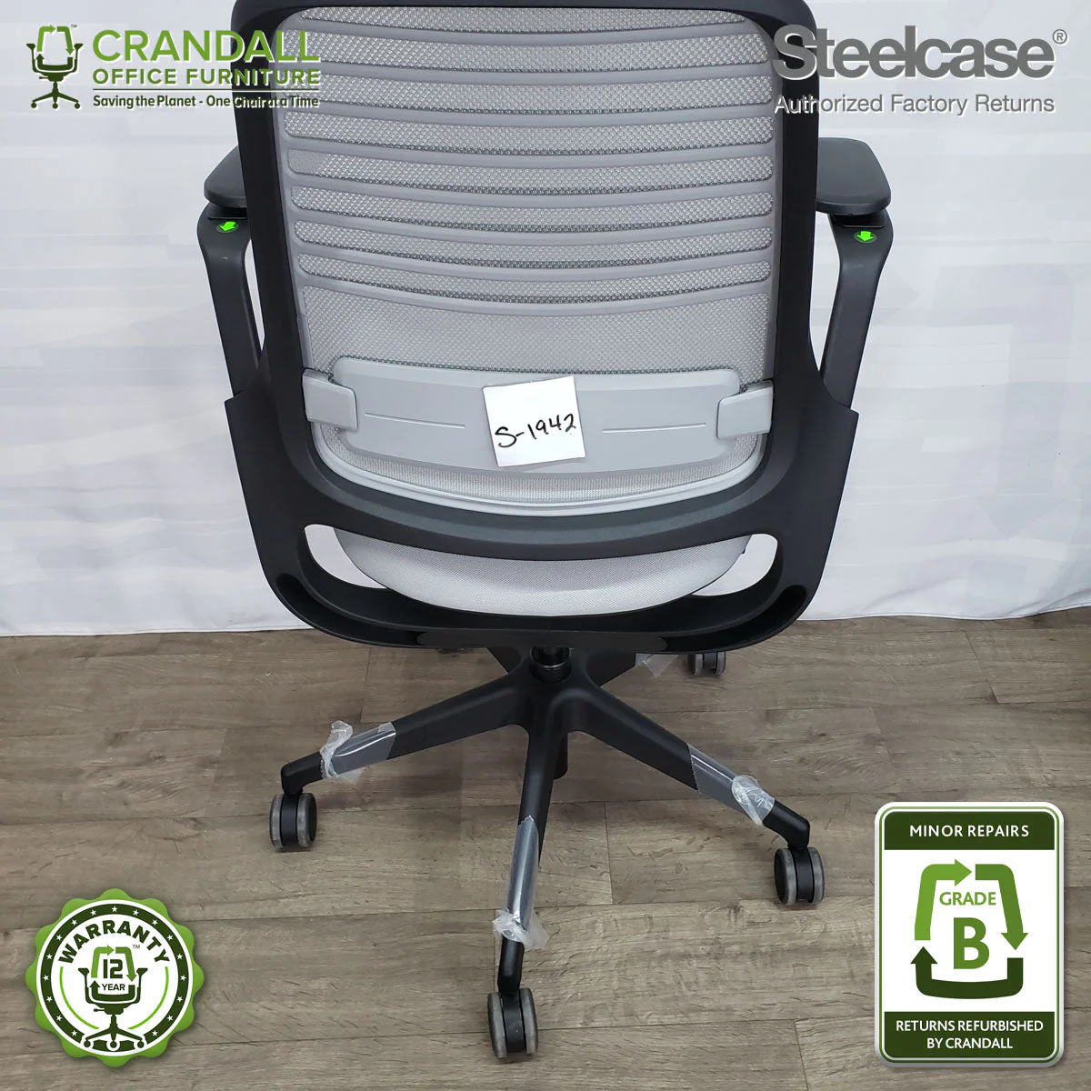 S-1942 - Steelcase Series 1 with Headrest - Grade B - Image 3