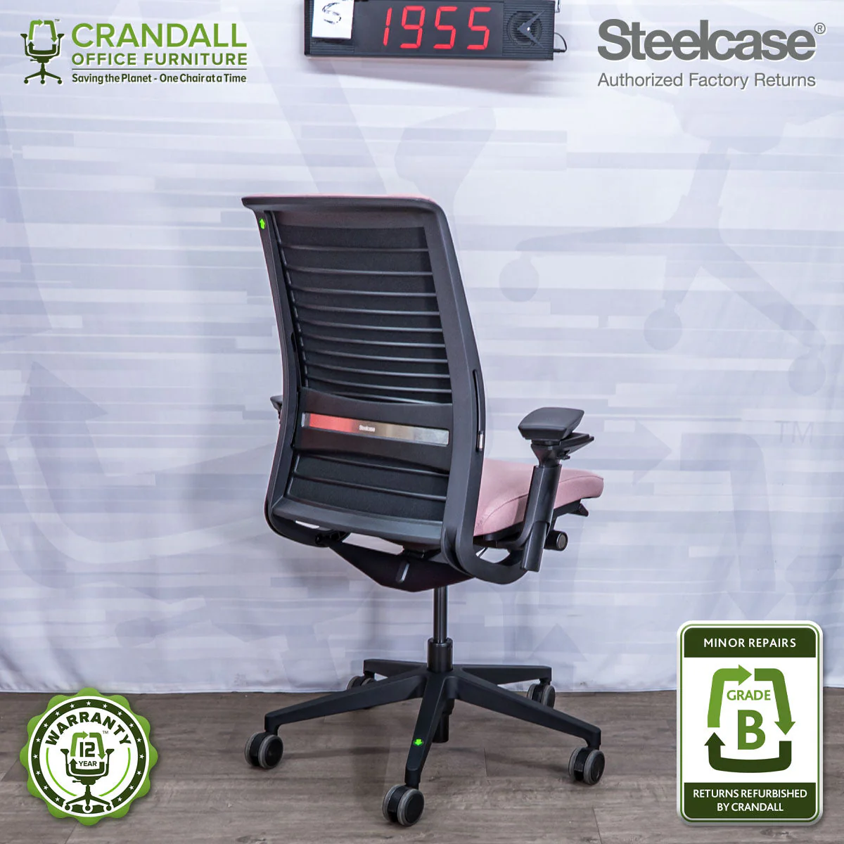 S-1955 - Steelcase V2 Think - Grade B - Image 2