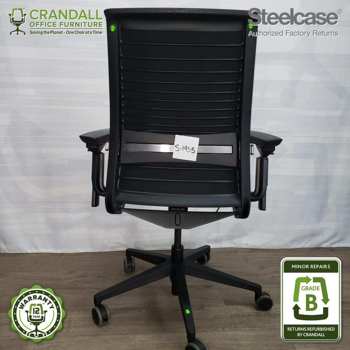 S-1955 - Steelcase V2 Think - Grade B - Image 3