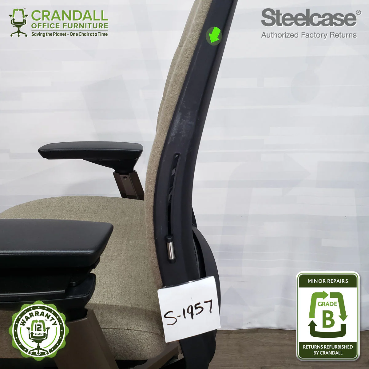 S-1957 - Steelcase V2 Think - Grade B - Image 3