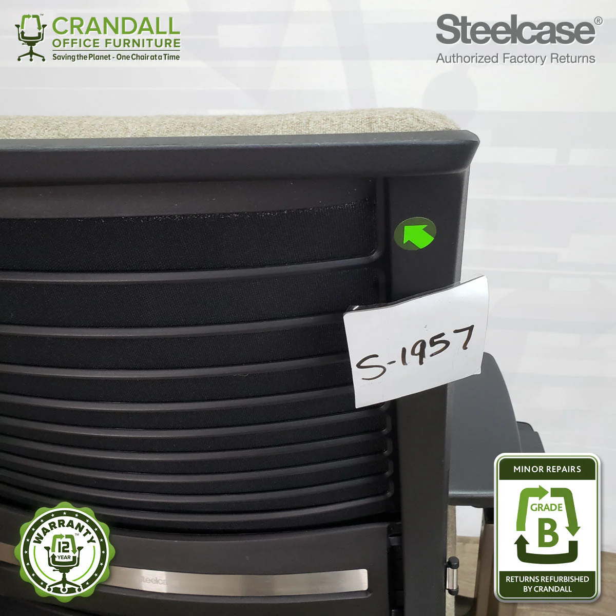 S-1957 - Steelcase V2 Think - Grade B - Image 4