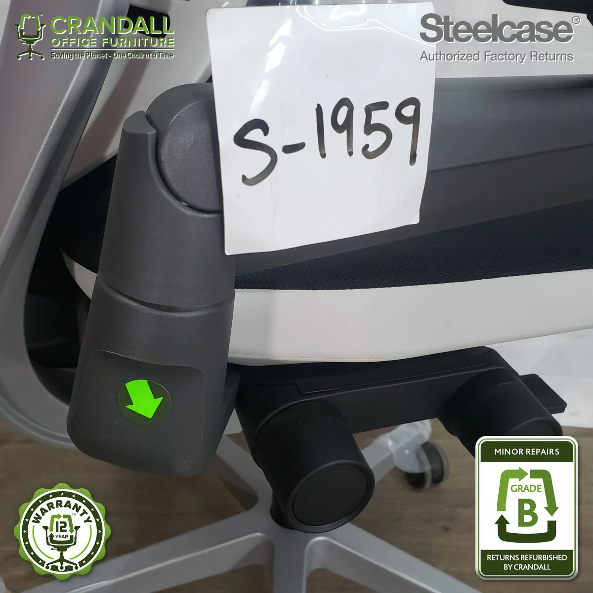 S-1959 - Steelcase Gesture with Headrest - Grade B - Image 4