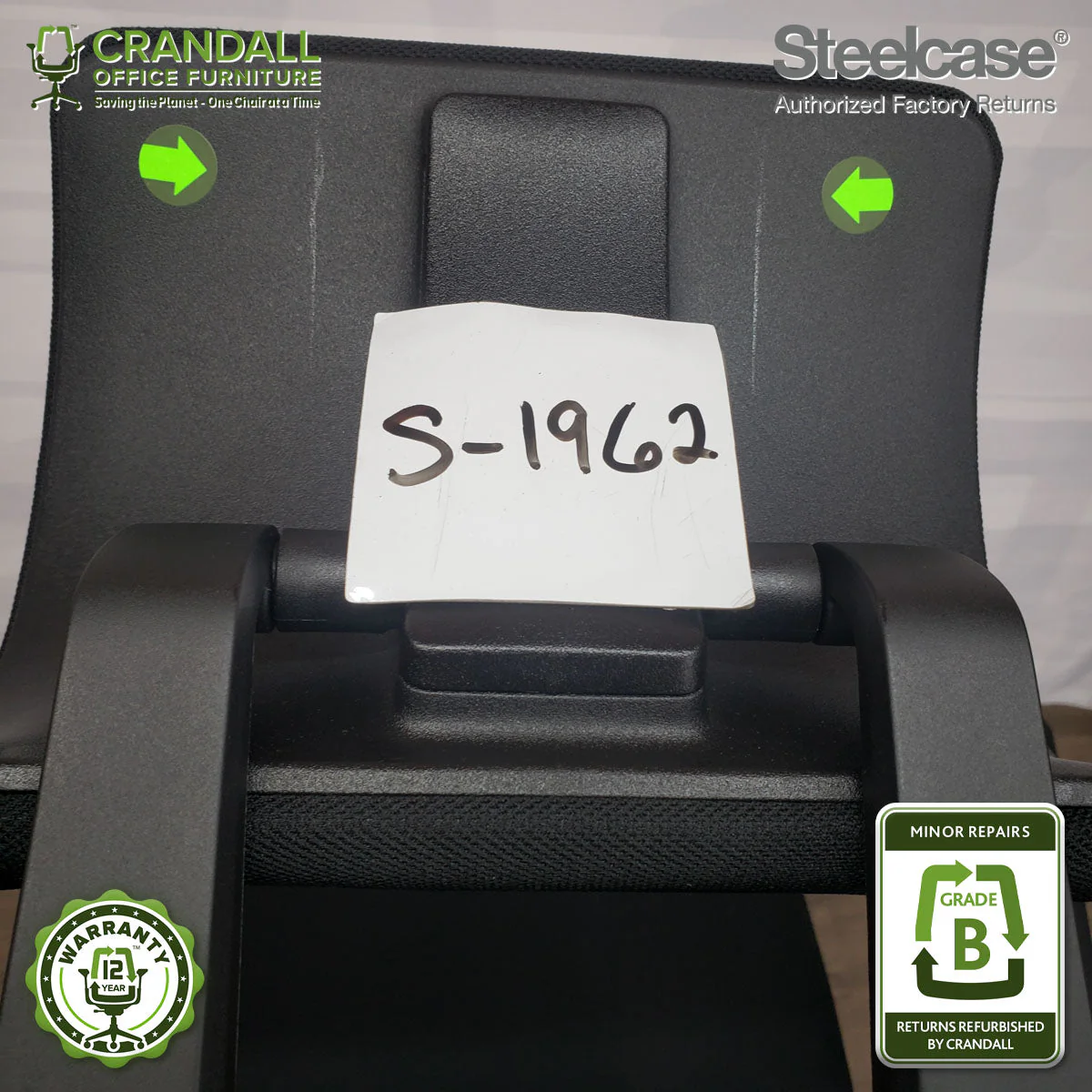 S-1962 - Steelcase Gesture with Headrest - Grade B - Image 4