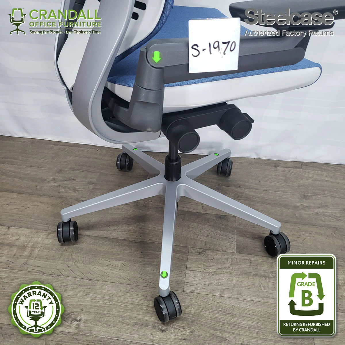 S-1970 - Steelcase Gesture with Headrest - Grade B - Image 4