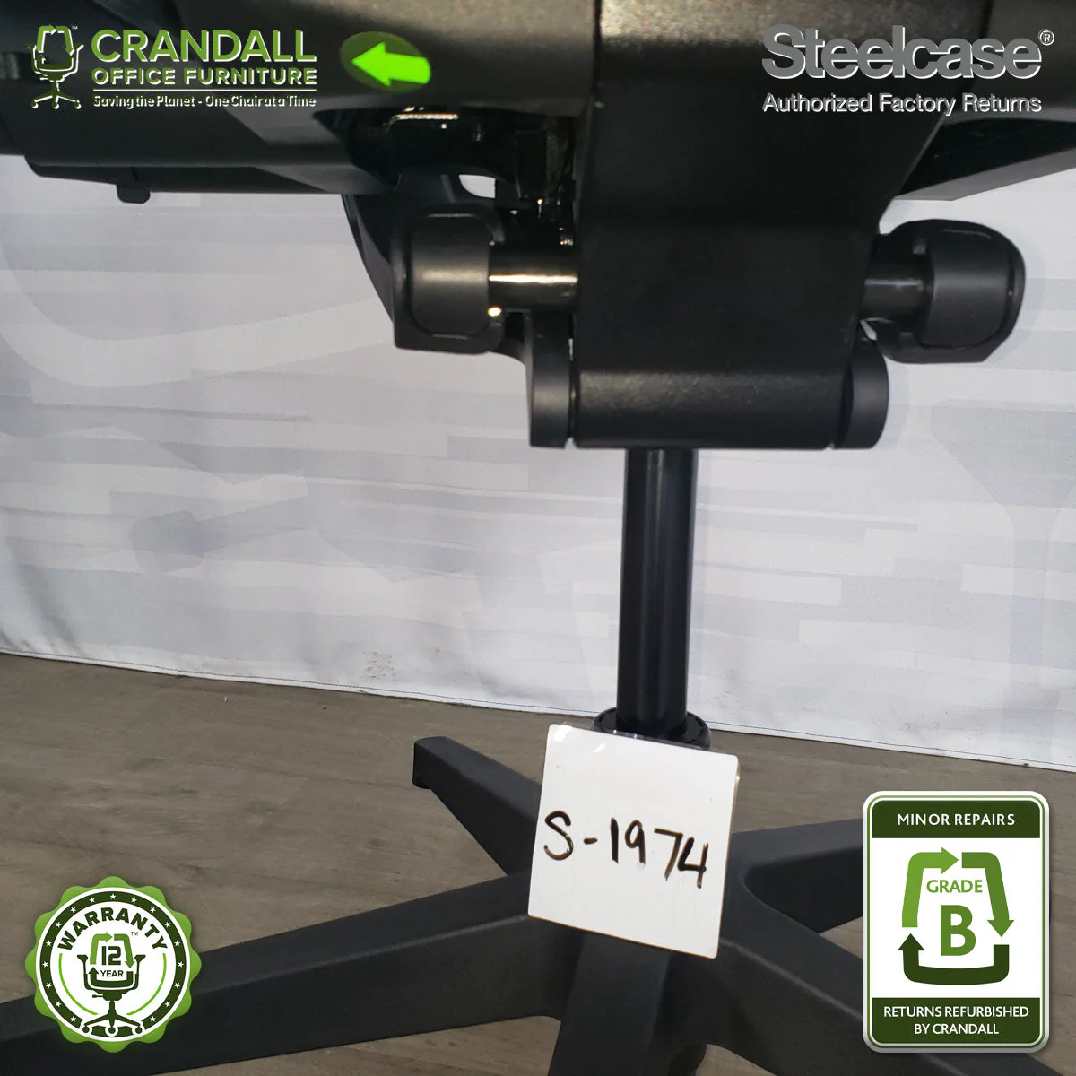 S-1974 - Steelcase Gesture with Headrest - Grade B - Image 4