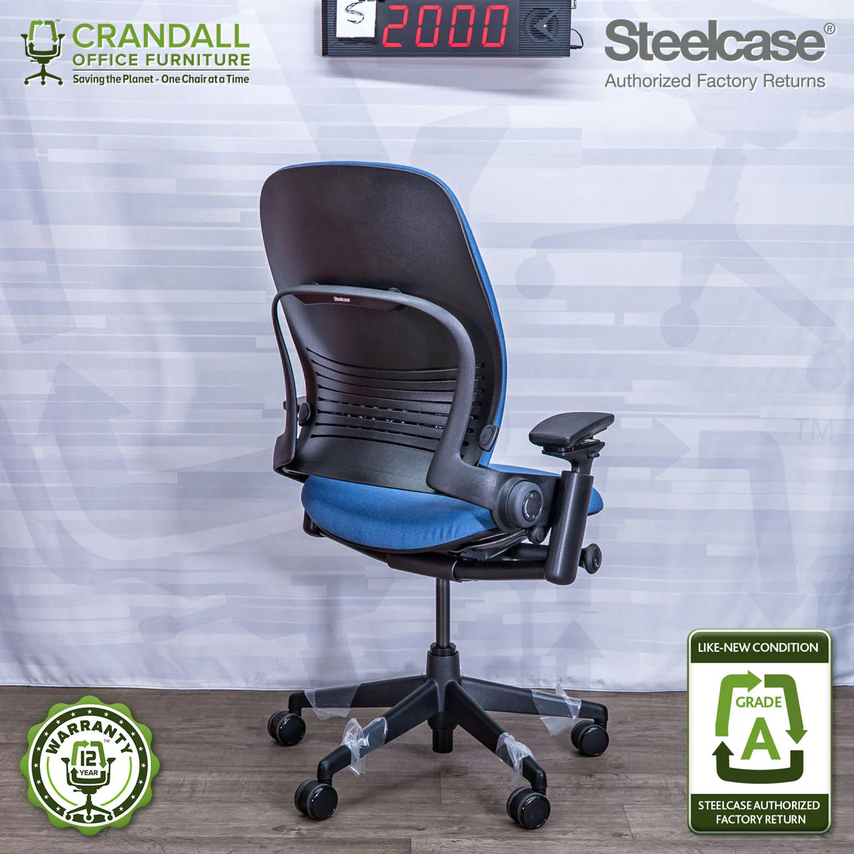 S-2000 - Steelcase V2 Leap - Grade A - Image 2