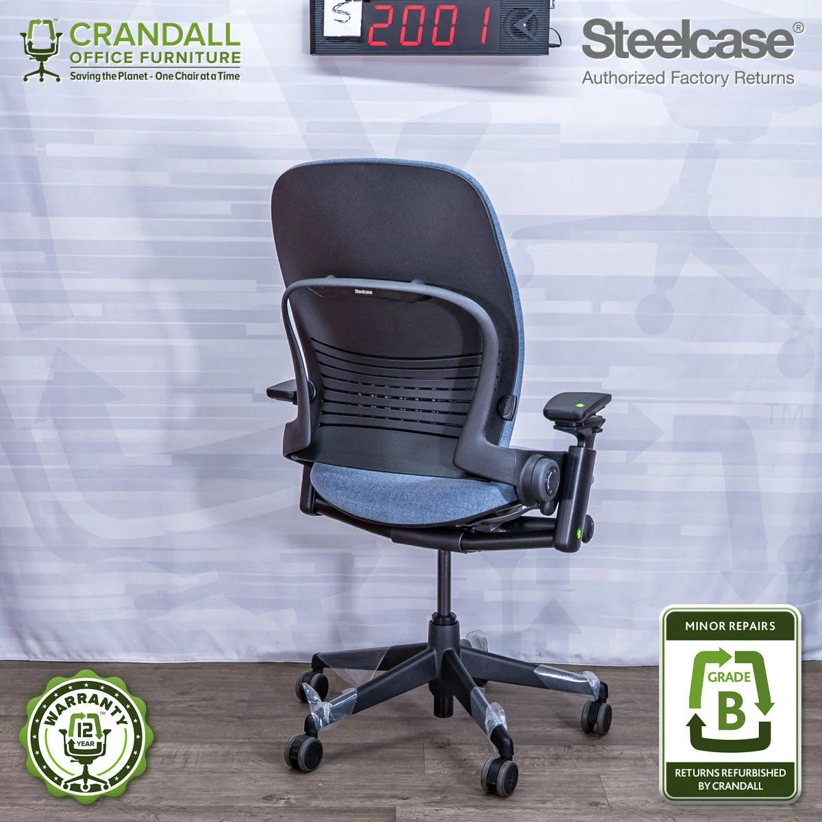 S-2001 - Steelcase V2 Leap - Grade B - Image 2