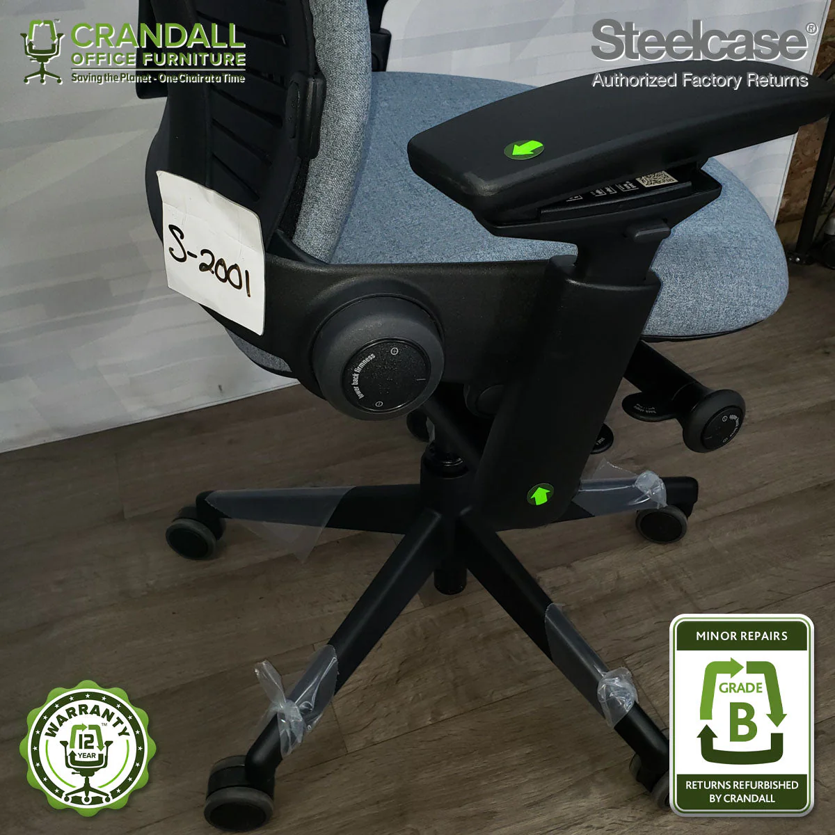 S-2001 - Steelcase V2 Leap - Grade B - Image 4