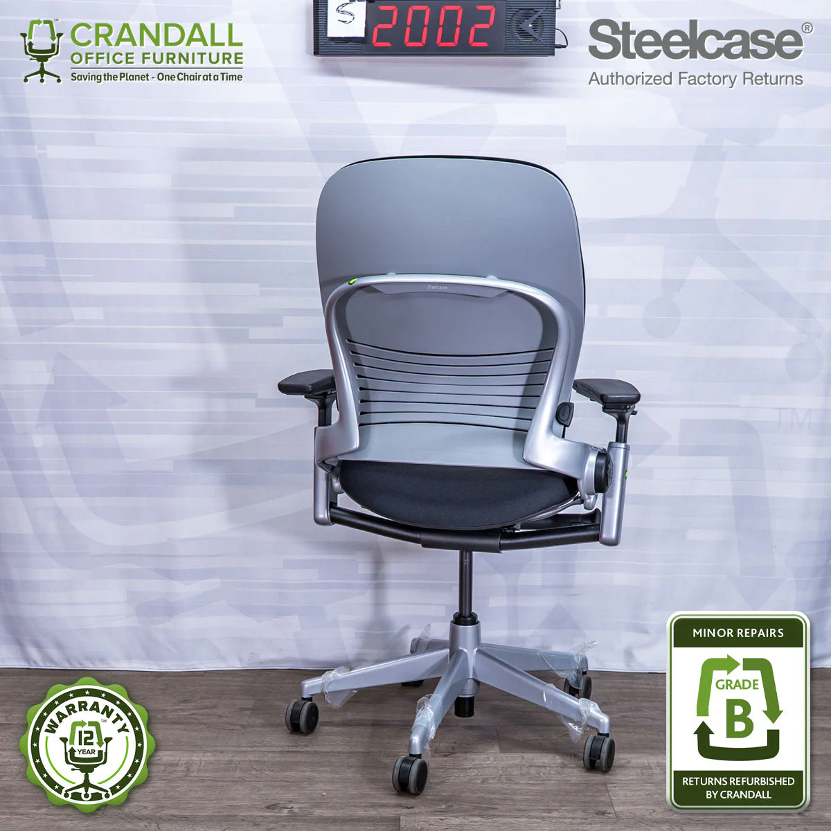 S-2002 - Steelcase V2 Leap - Grade B - Image 2