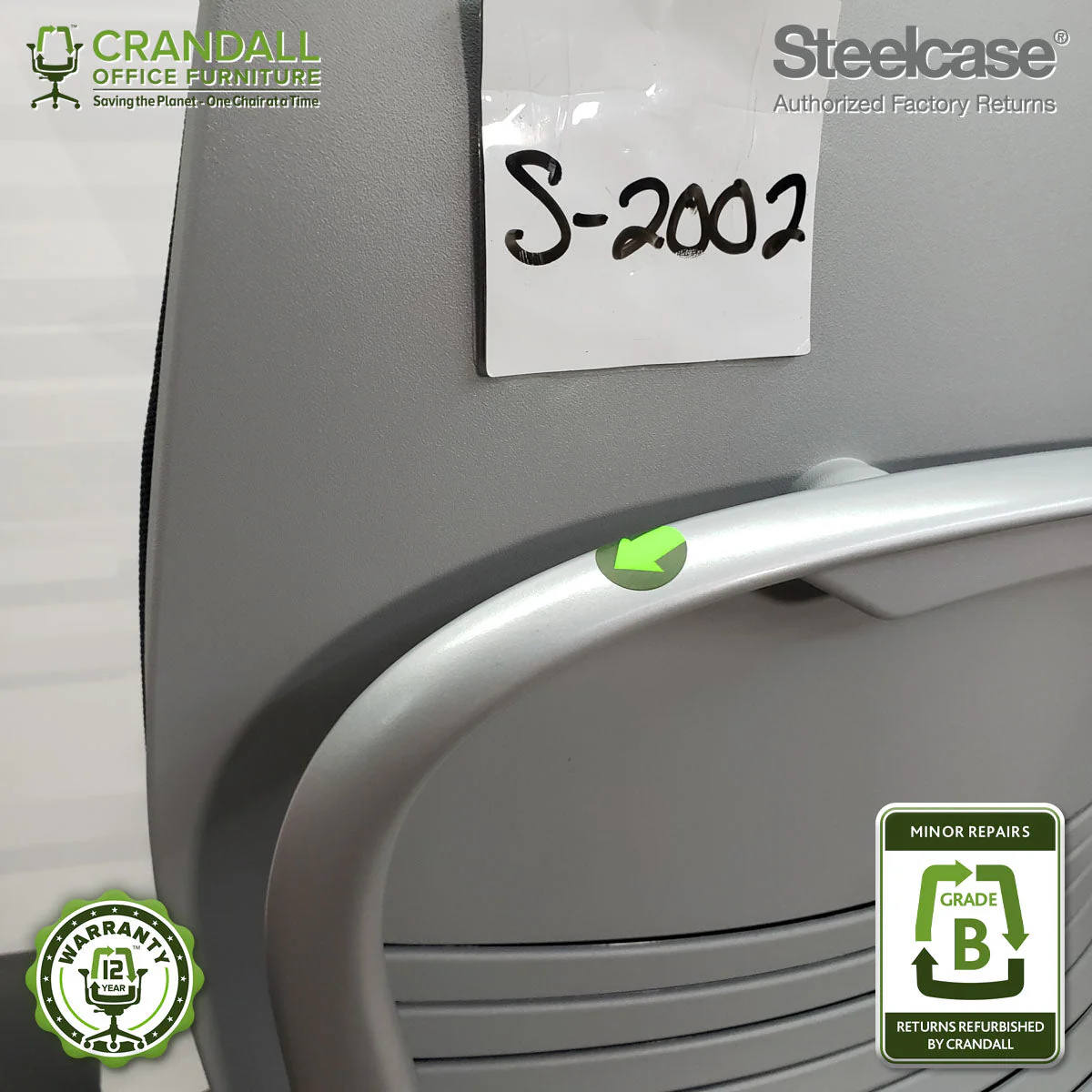 S-2002 - Steelcase V2 Leap - Grade B - Image 3