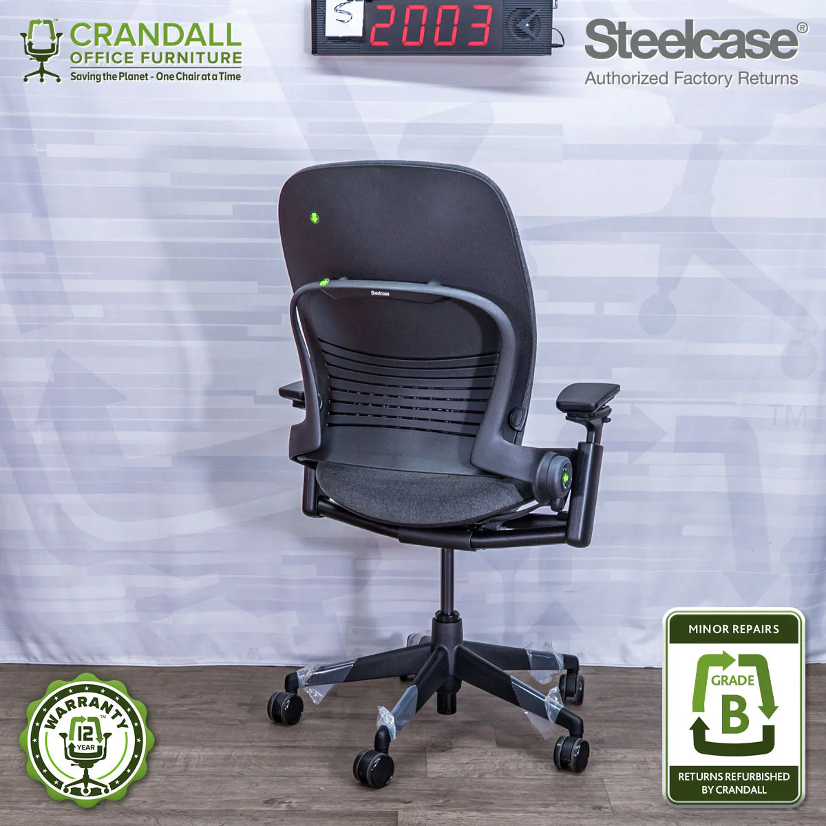 S-2003 - Steelcase V2 Leap - Grade B - Image 2