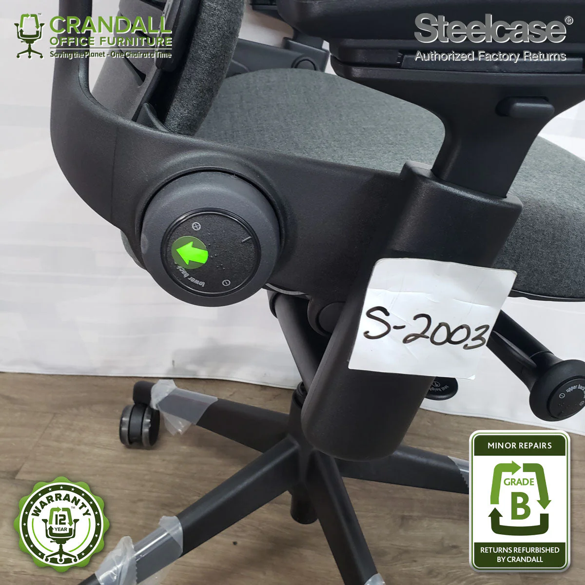 S-2003 - Steelcase V2 Leap - Grade B - Image 4