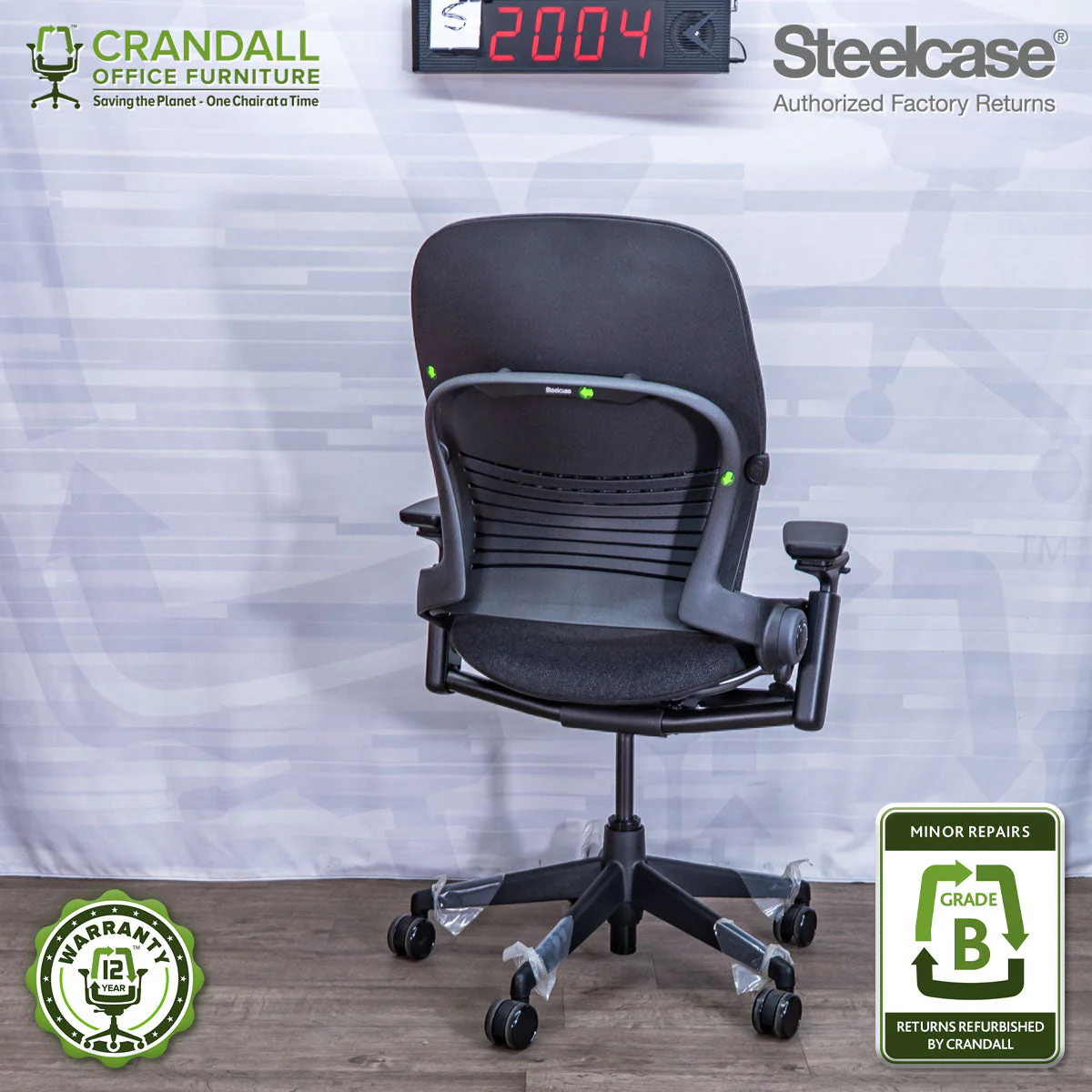S-2004 - Steelcase V2 Leap - Grade B - Image 2