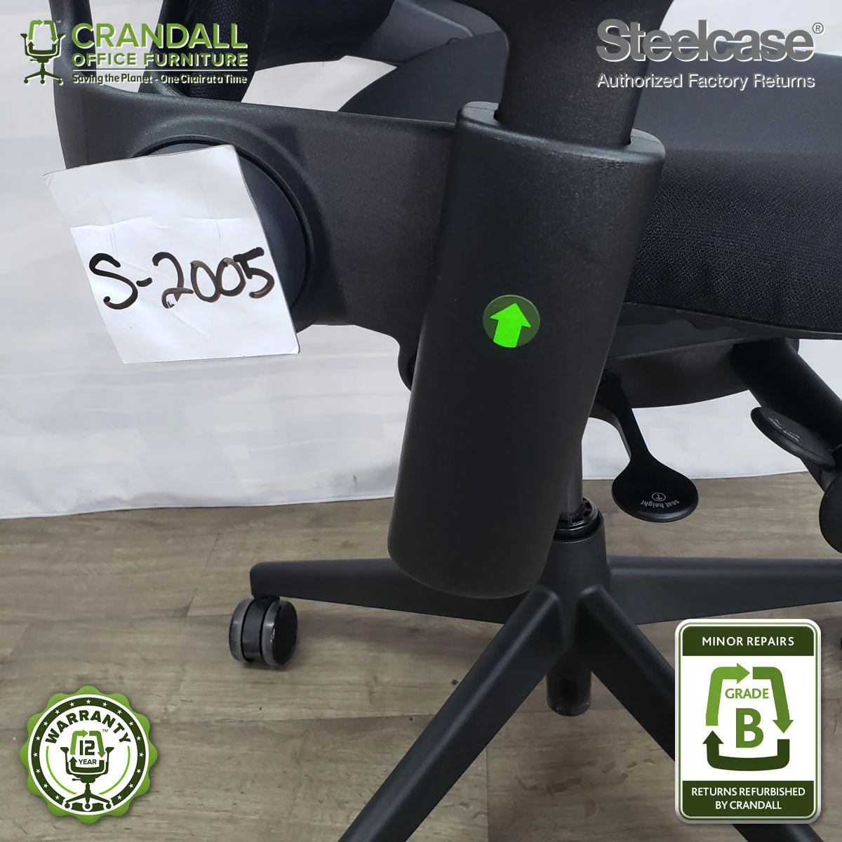 S-2005 - Steelcase V2 Leap - Grade B - Image 4