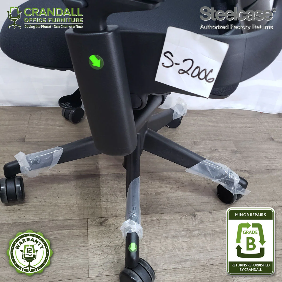 S-2006 - Steelcase V2 Leap - Grade B - Image 4