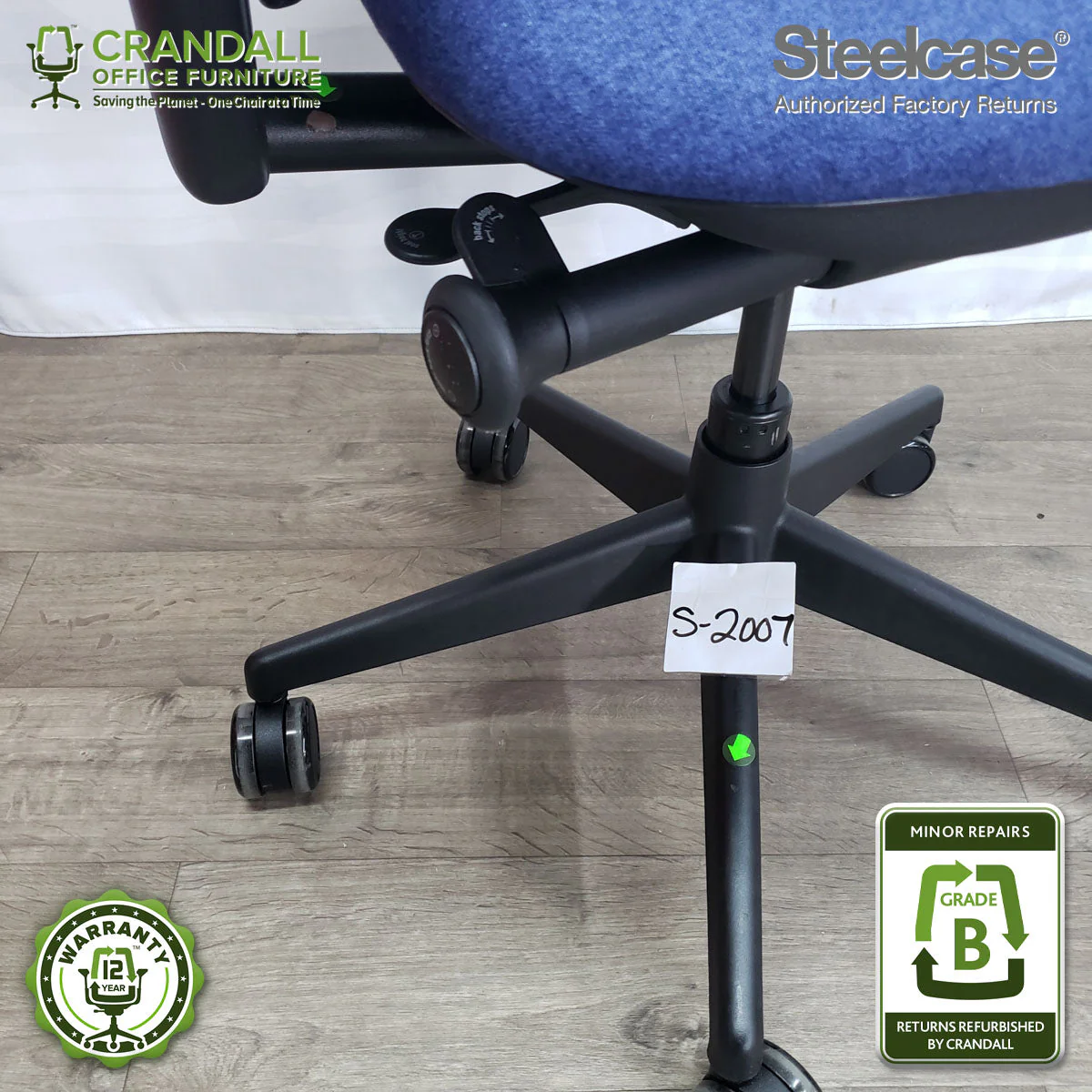 S-2007 - Steelcase V2 Leap - Grade B - Image 3