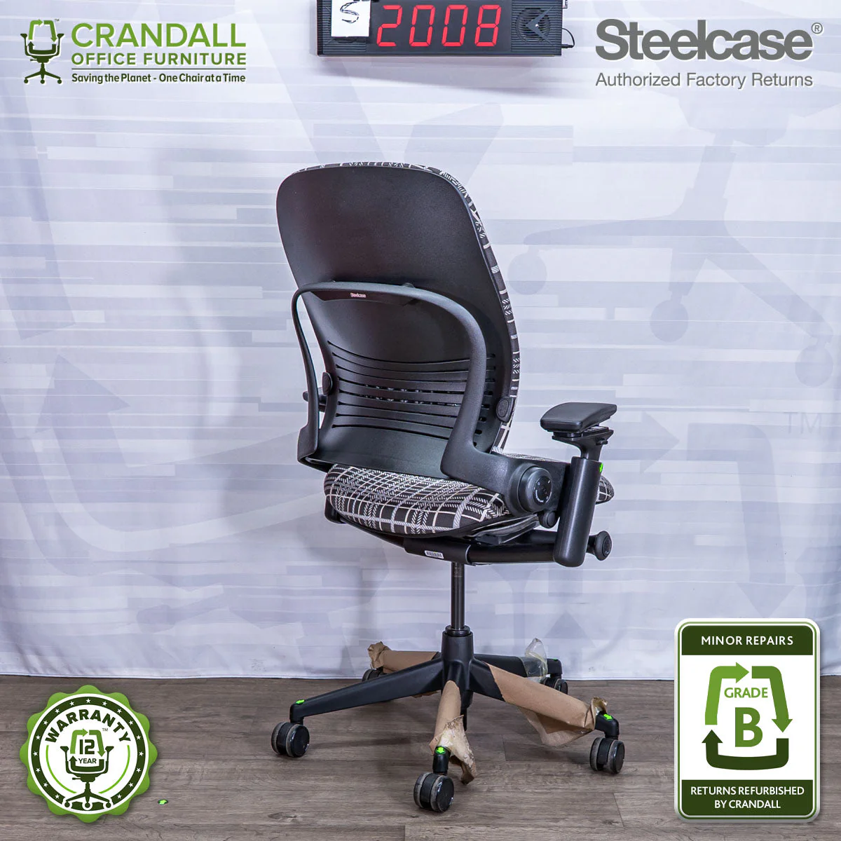 S-2008 - Steelcase V2 Leap - Grade B - Image 2