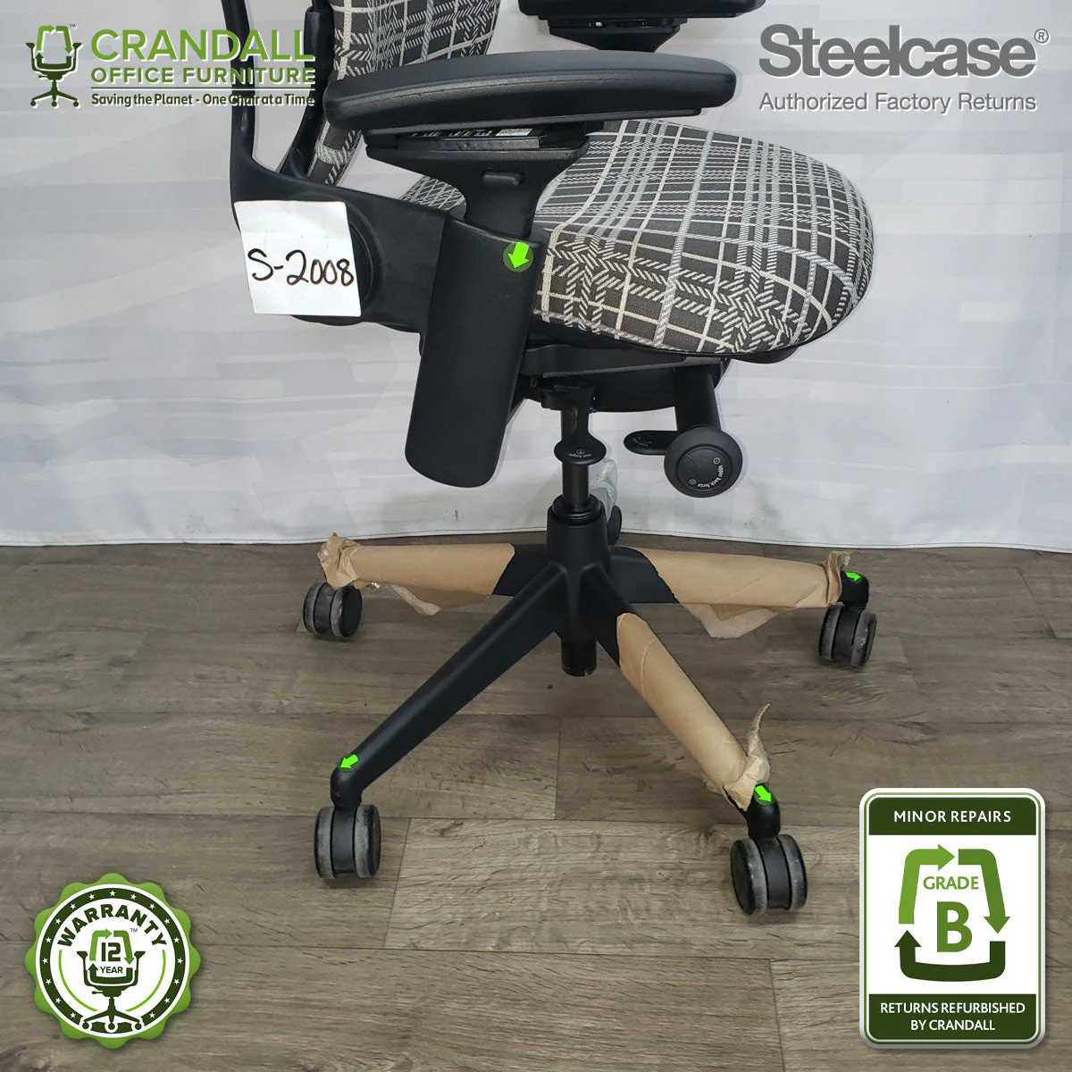 S-2008 - Steelcase V2 Leap - Grade B - Image 4