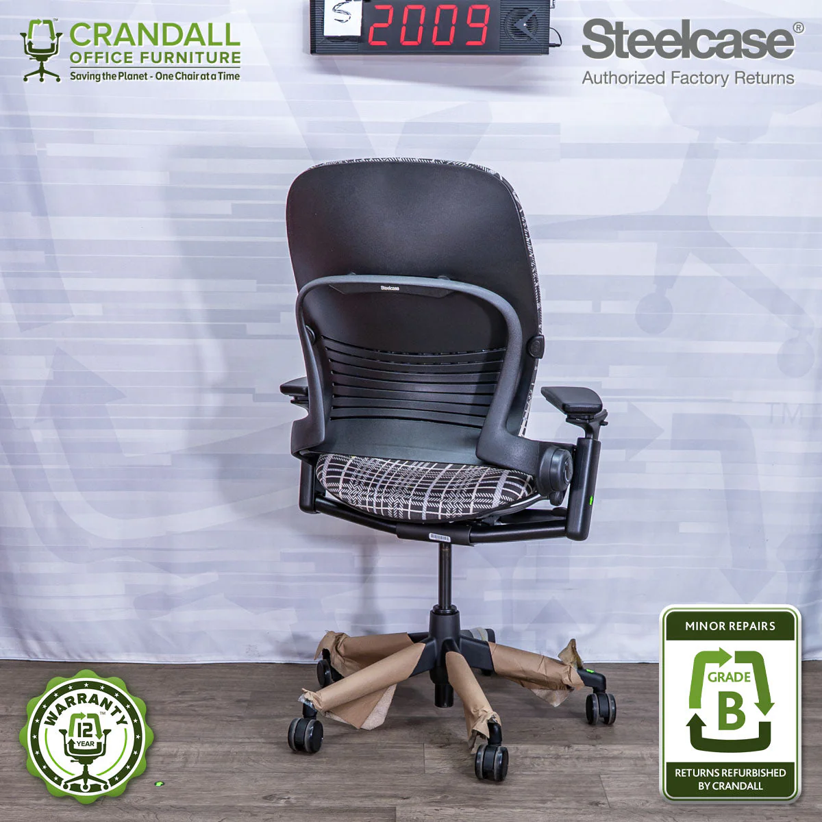S-2009 - Steelcase V2 Leap - Grade B - Image 2