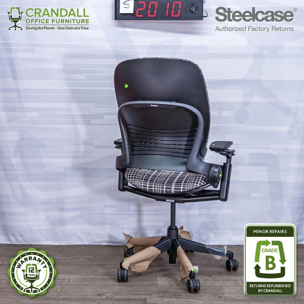 S-2010 - Steelcase V2 Leap - Grade B - Image 2