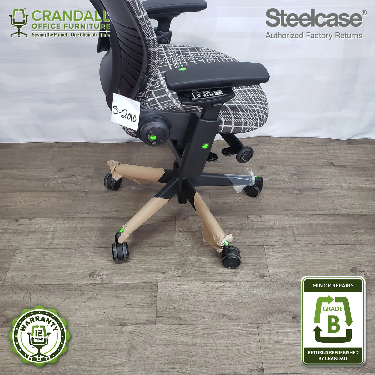 S-2010 - Steelcase V2 Leap - Grade B - Image 3
