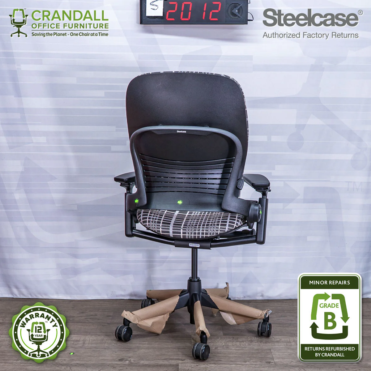 S-2012 - Steelcase V2 Leap - Grade B - Image 2