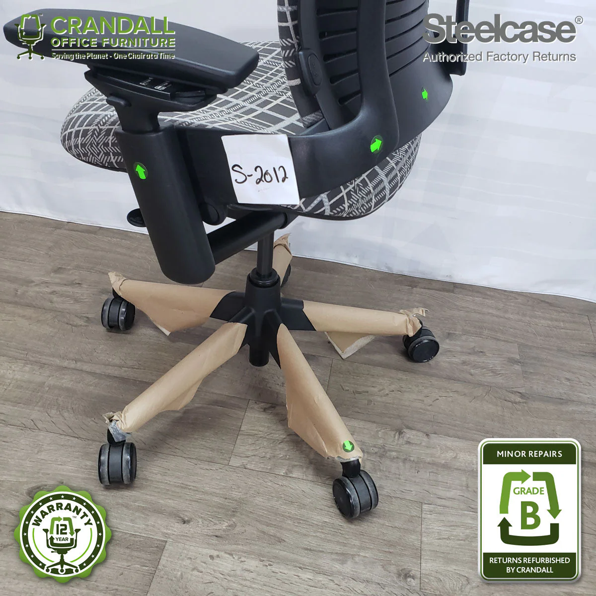 S-2012 - Steelcase V2 Leap - Grade B - Image 3