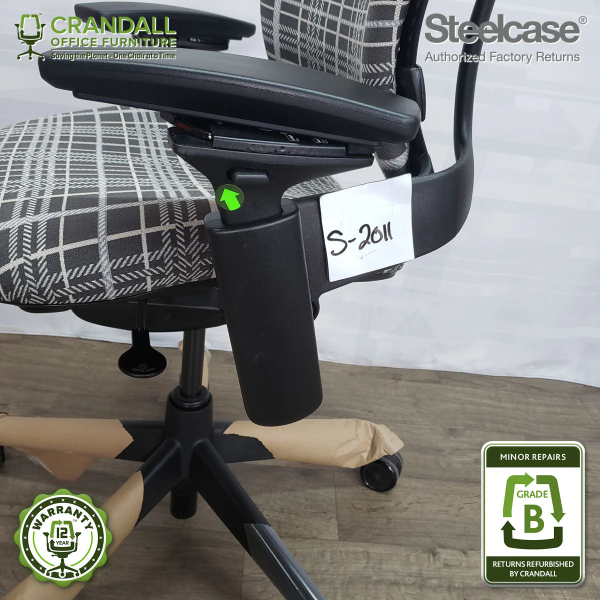 S-2012 - Steelcase V2 Leap - Grade B - Image 4