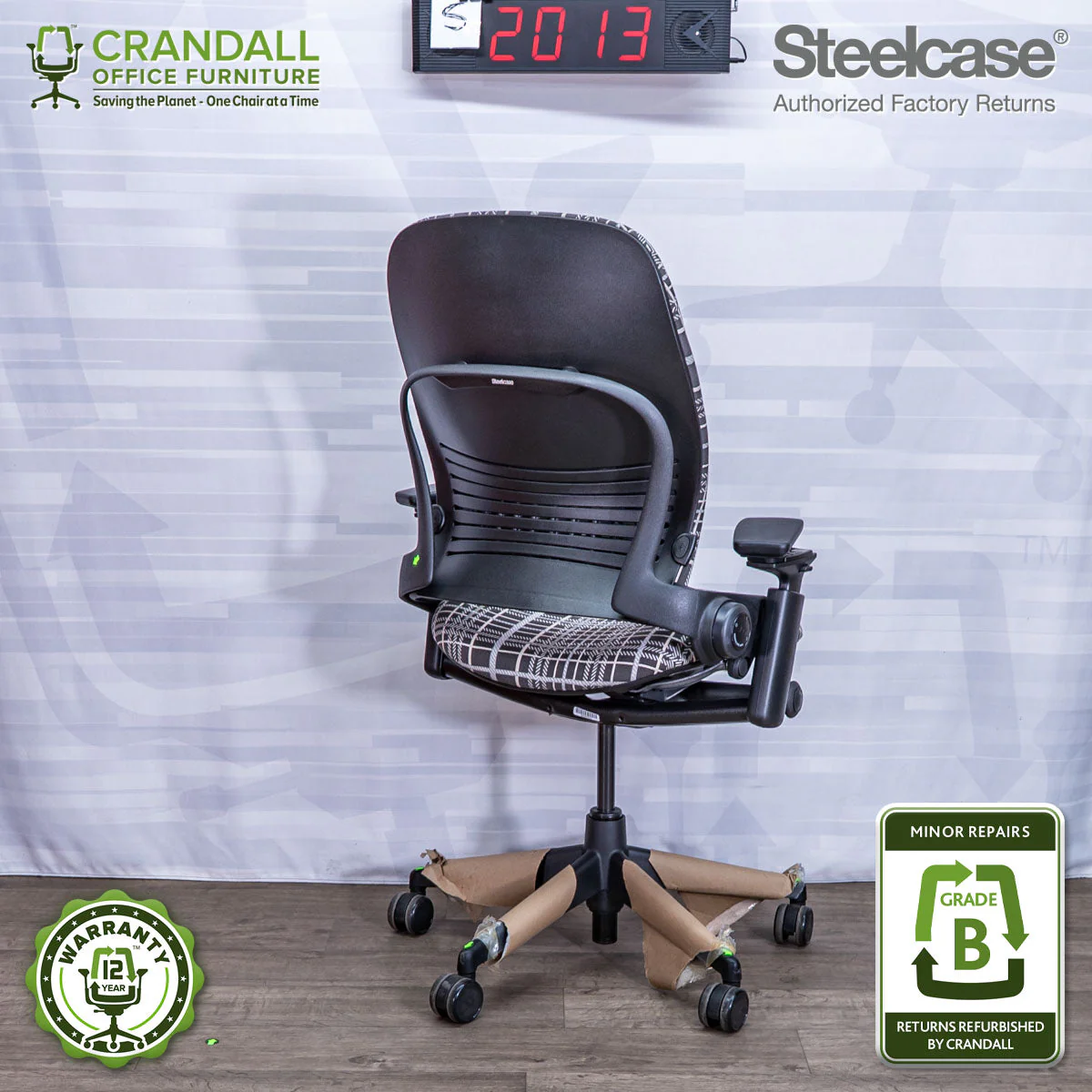 S-2013 - Steelcase V2 Leap - Grade B - Image 2