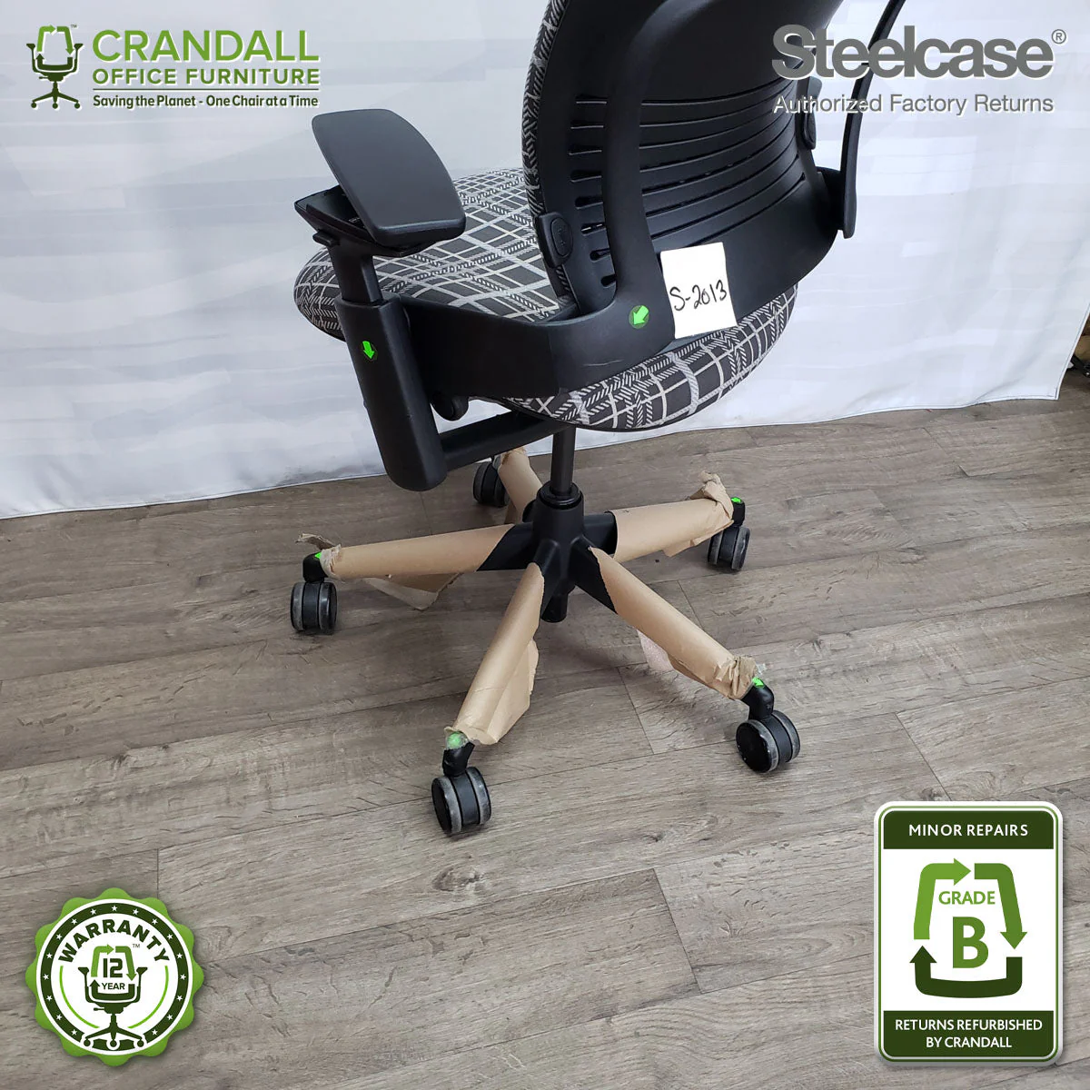 S-2013 - Steelcase V2 Leap - Grade B - Image 3